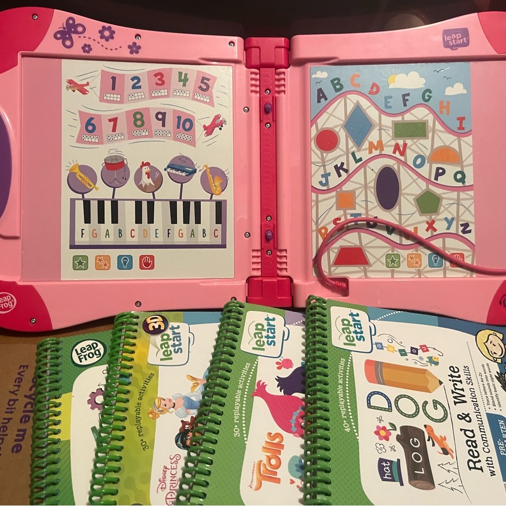 LeapFrog LeapStart Preschool Success, Pink, & books